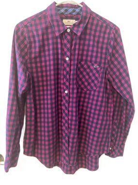 Vineyard Vines Navy & Fuchsia Plaid Shirt